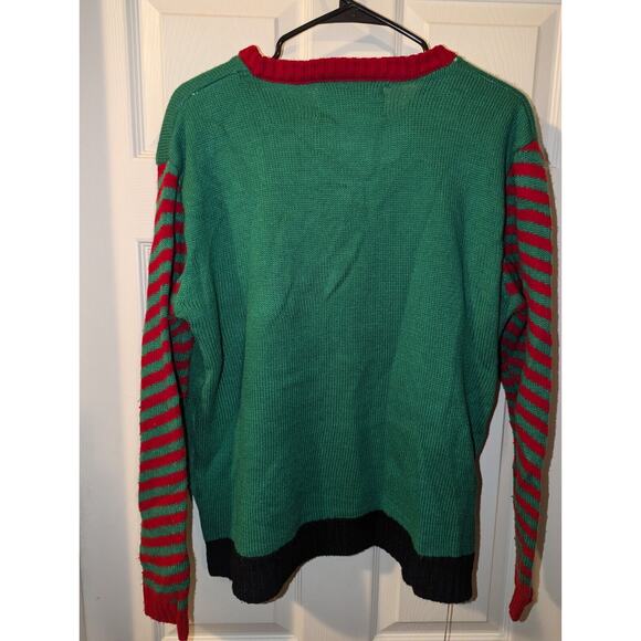 Ugly Christmas Sweater #CHILLIN Size Large Merry Christmas 100% Acrylic Merry - Picture 5 of 8